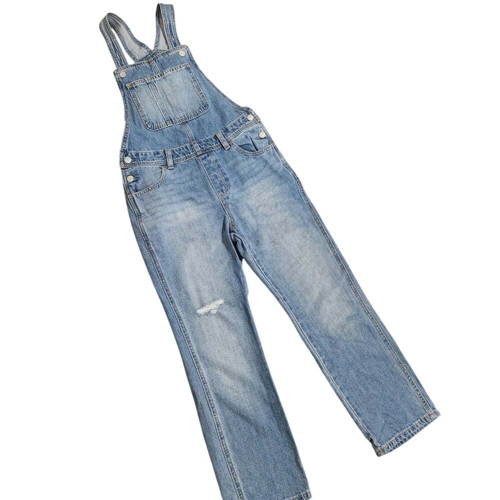 Old Navy Distressed Denim Overalls Girl's L